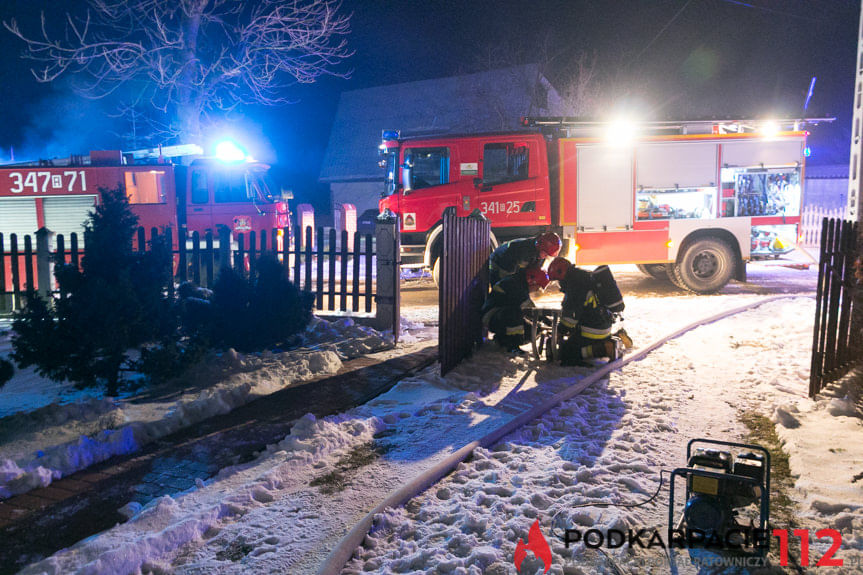 Pożar garażu w Potoku