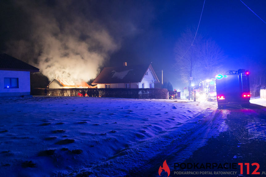 Pożar garażu w Potoku