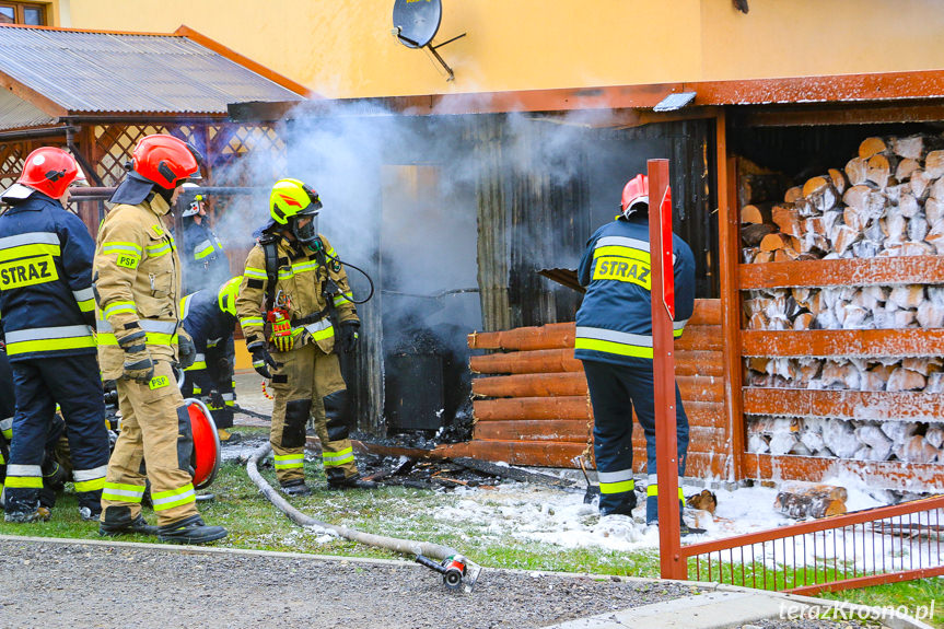 Pożar garażu w Równem