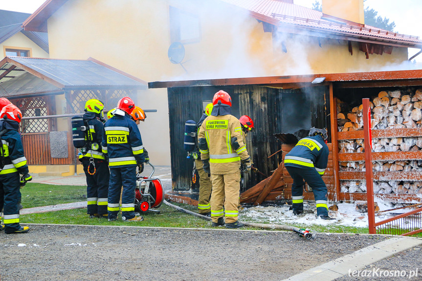 Pożar garażu w Równem