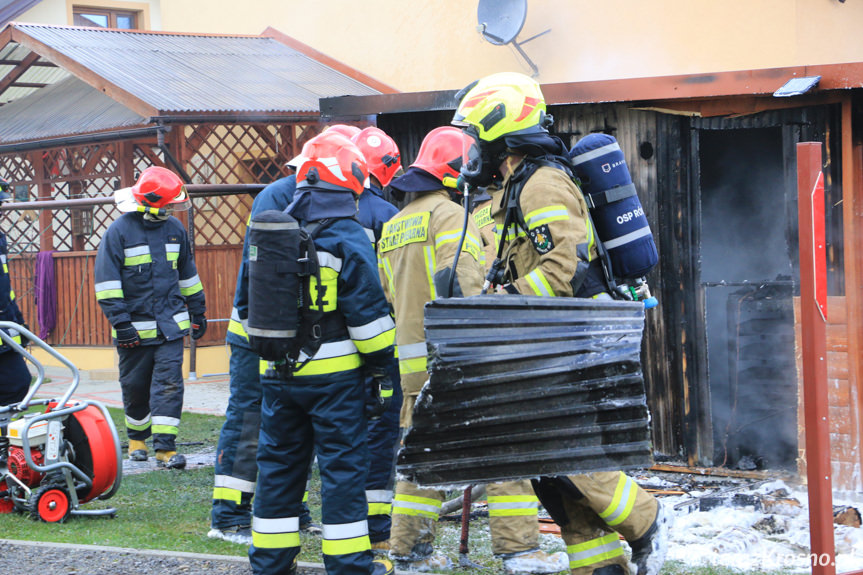 Pożar garażu w Równem