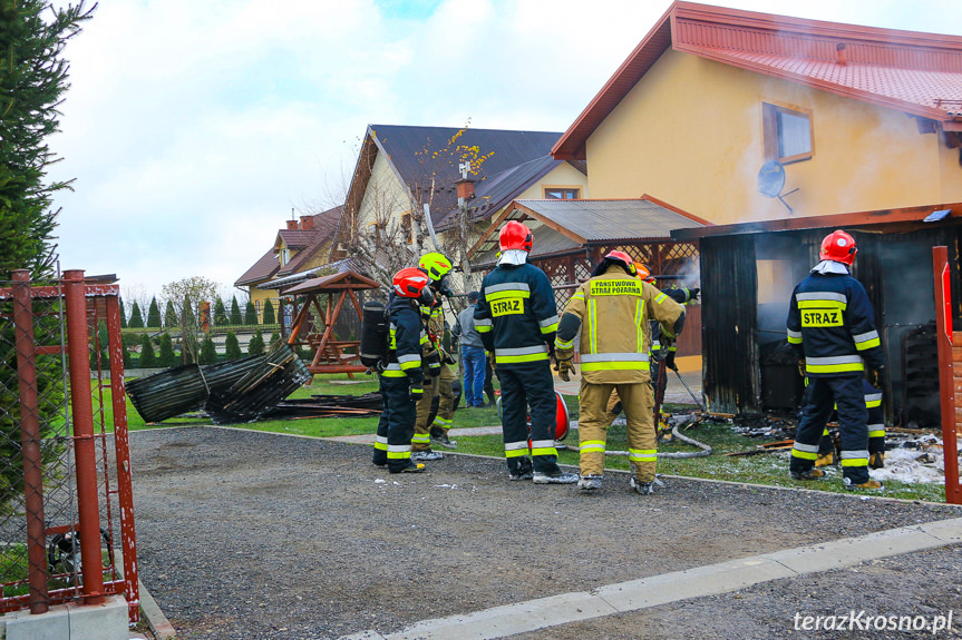 Pożar garażu w Równem