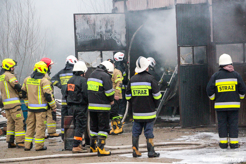 Pożar garażu w Rymanowie