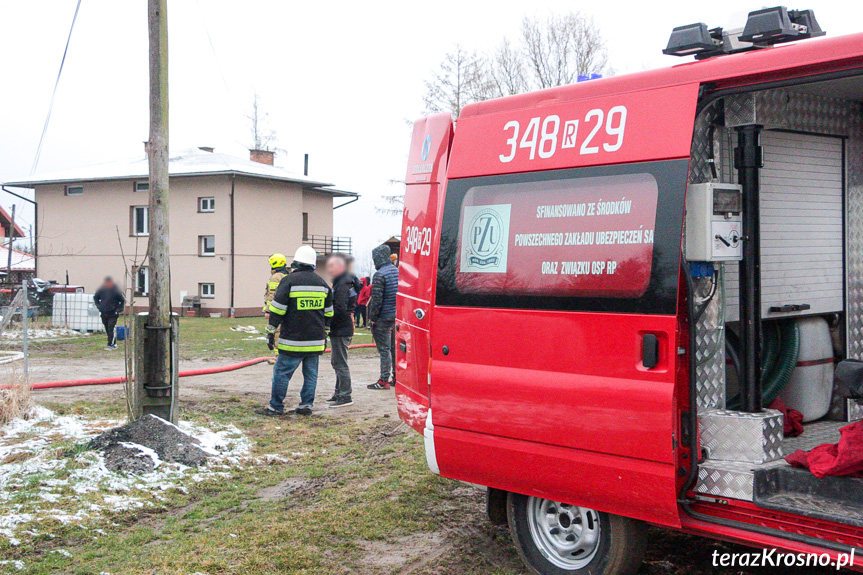 Pożar garażu w Rymanowie