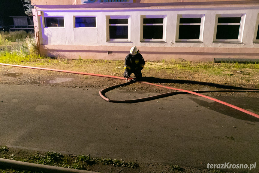 Pożar hali w Krośnie