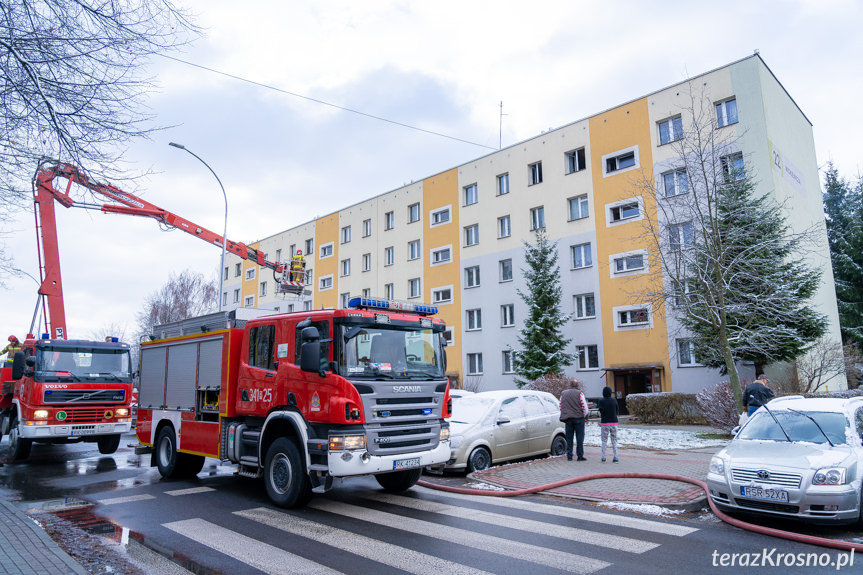 Pożar mieszkania w Krośnie na Mickiewicza