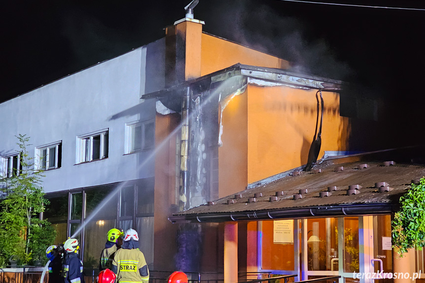 Pożar na Pużaka w hotelu