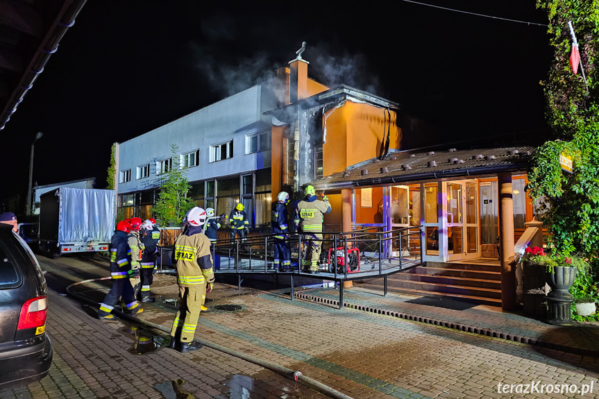 Pożar na Pużaka w hotelu