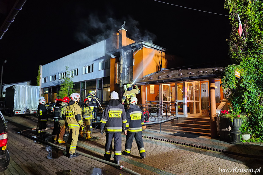 Pożar na Pużaka w hotelu