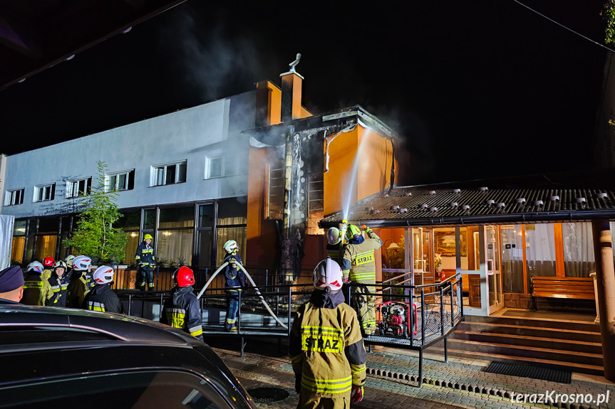 Pożar na Pużaka w hotelu