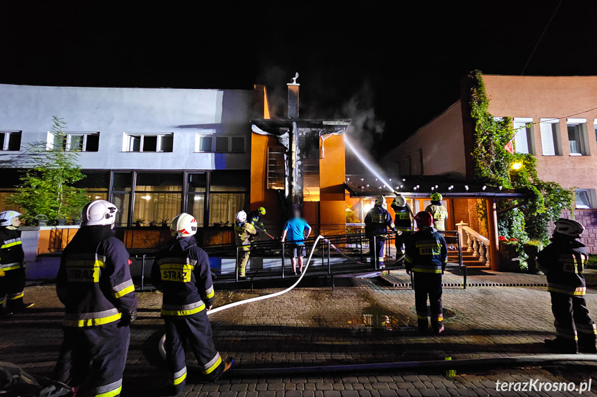 Pożar na Pużaka w hotelu