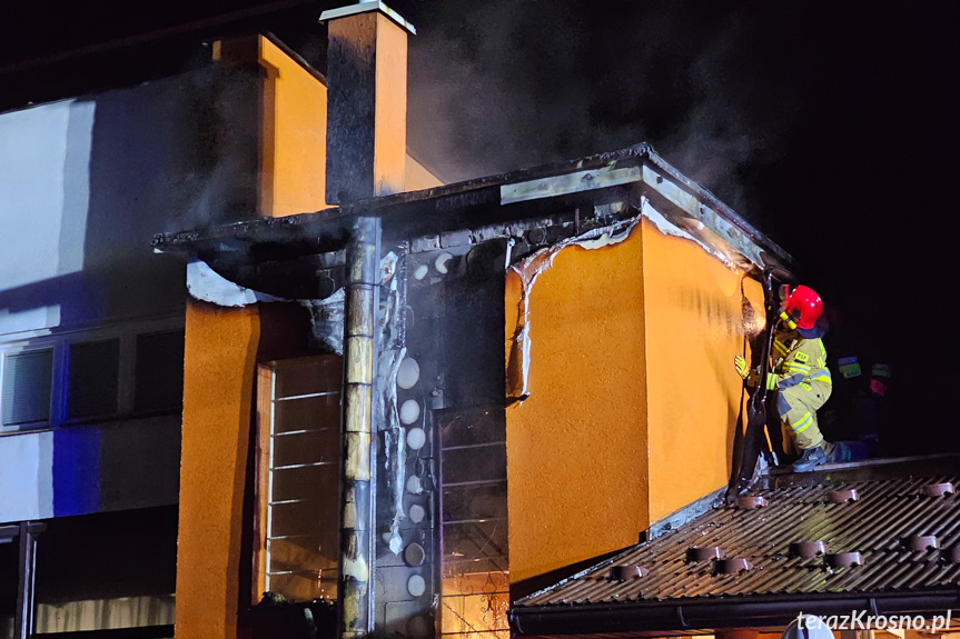 Pożar na Pużaka w hotelu