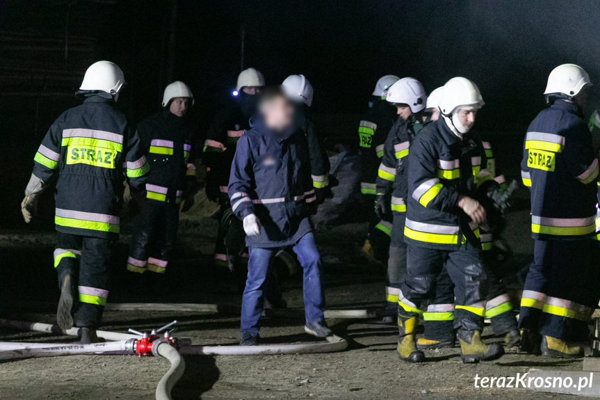 Pożar na terenie tartaku w Łękach Dukielskich