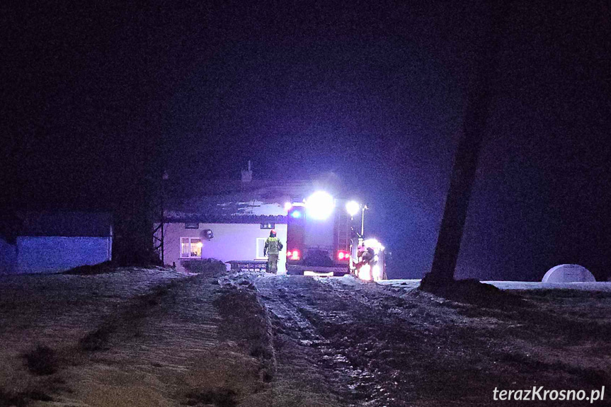 Pożar poddasza budynku w Potoku