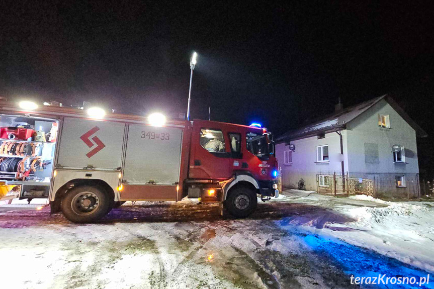 Pożar poddasza budynku w Potoku