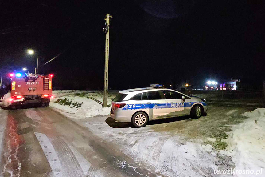 Pożar poddasza budynku w Potoku