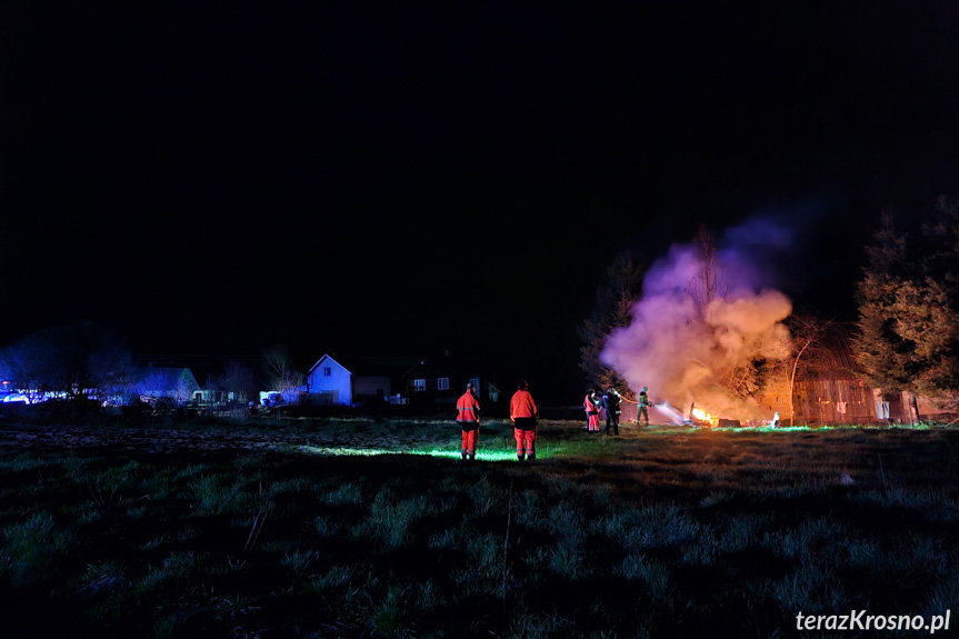 Pożar przyczepy kempingowej w Chlebnej