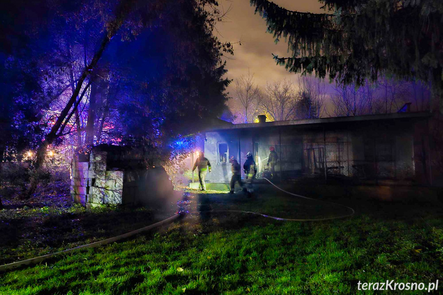 Pożar pustostanu w Krośnie