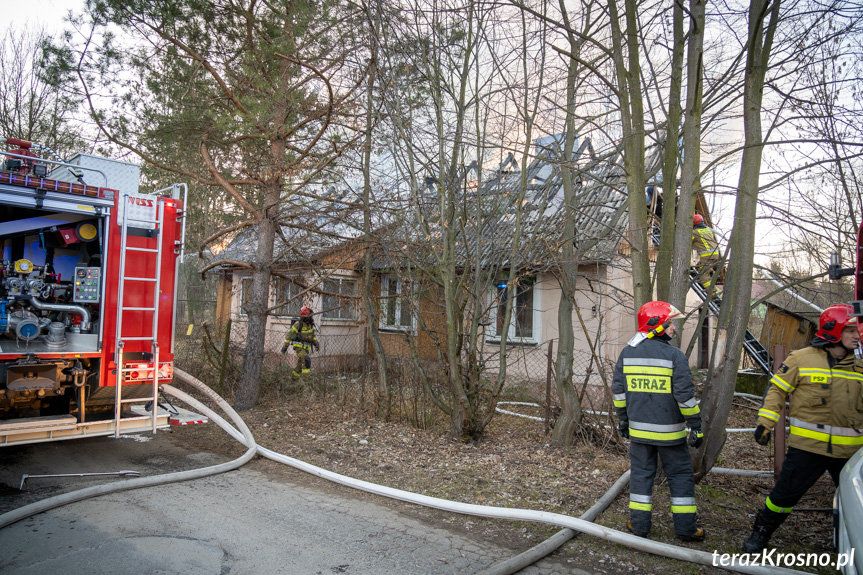 Pożar pustostanu w Krośnie