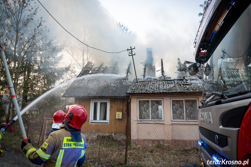 Pożar pustostanu w Krośnie