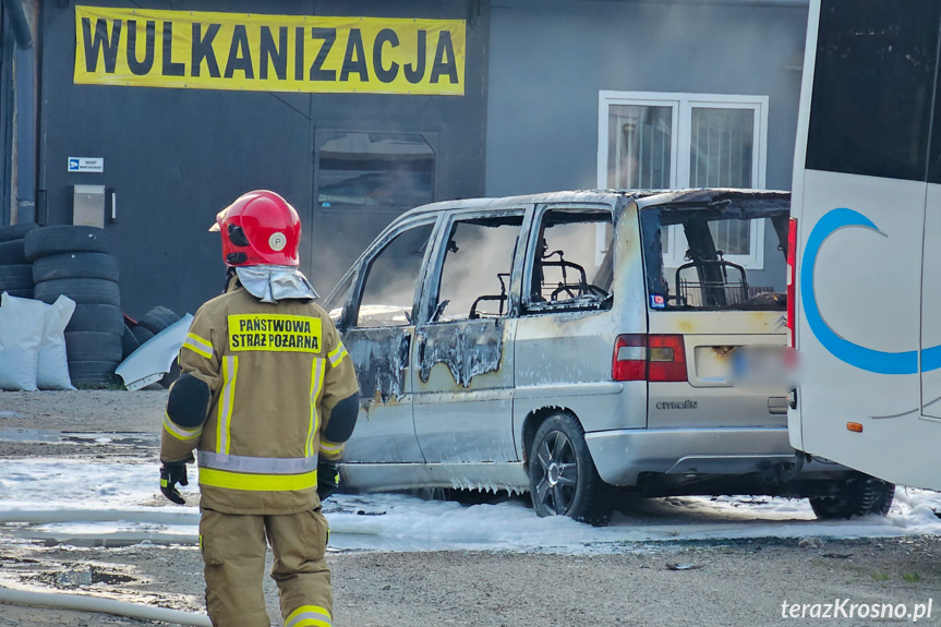 Pożar samochodu na Mięsowicza