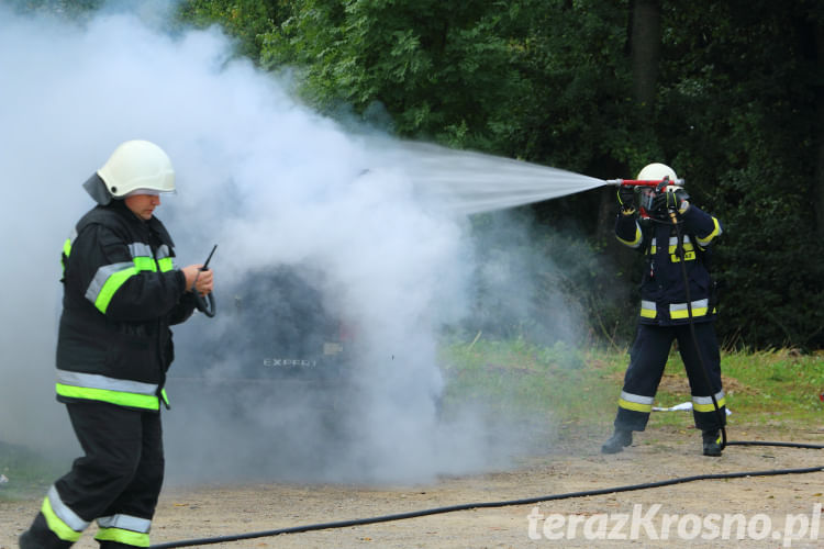 Pożar samochodu w Chorkówce