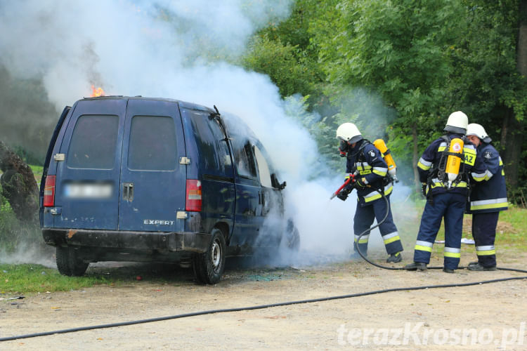 Pożar samochodu w Chorkówce