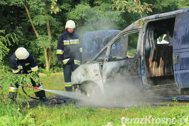 Pożar samochodu w Chorkówce