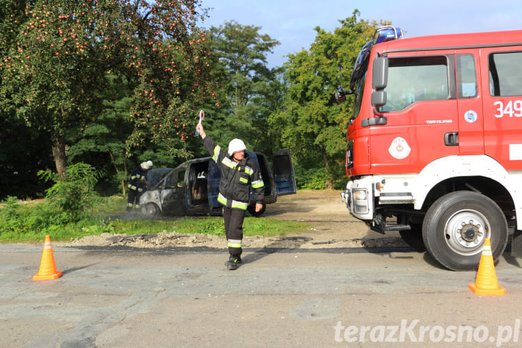 Pożar samochodu w Chorkówce