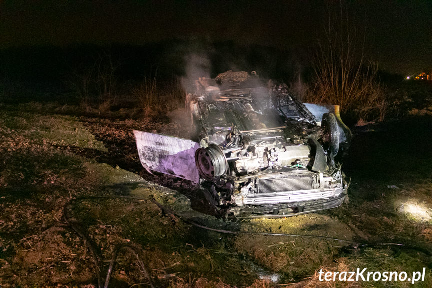 Pożar samochodu w Krościenku Wyżnym