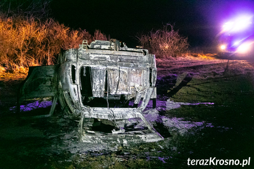 Pożar samochodu w Krościenku Wyżnym