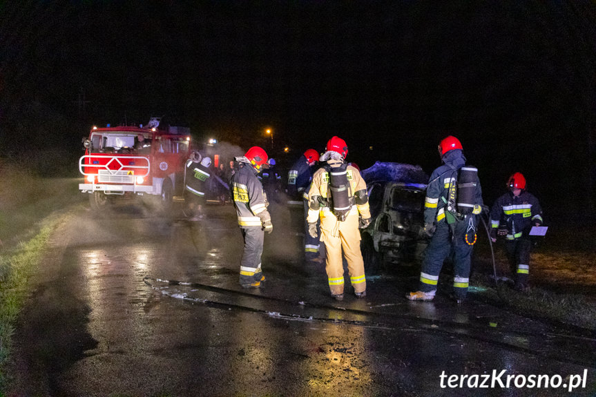 Pożar samochodu w Piotrówce