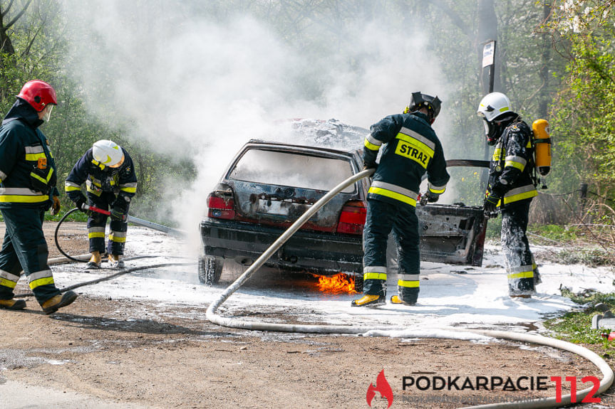 Pożar samochodu w Równem