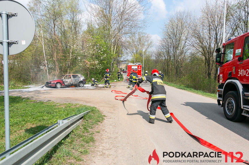 Pożar samochodu w Równem