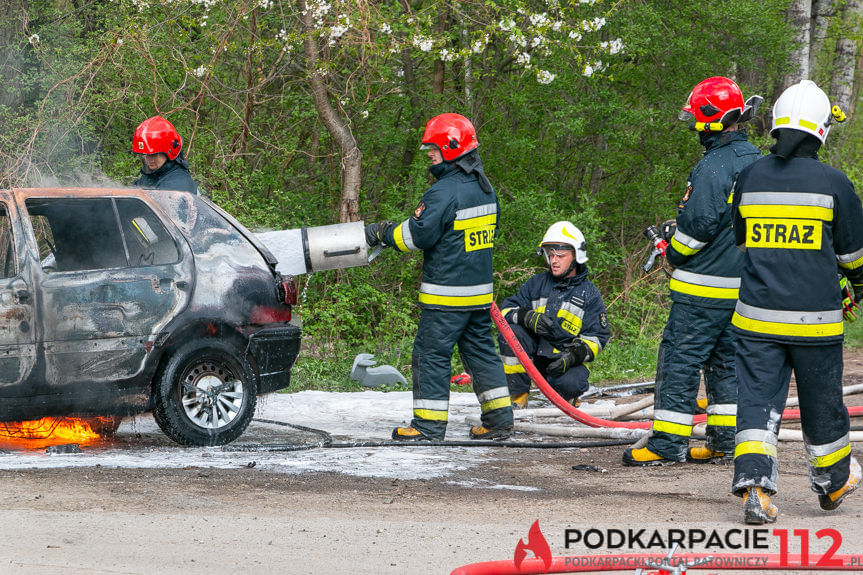 Pożar samochodu w Równem