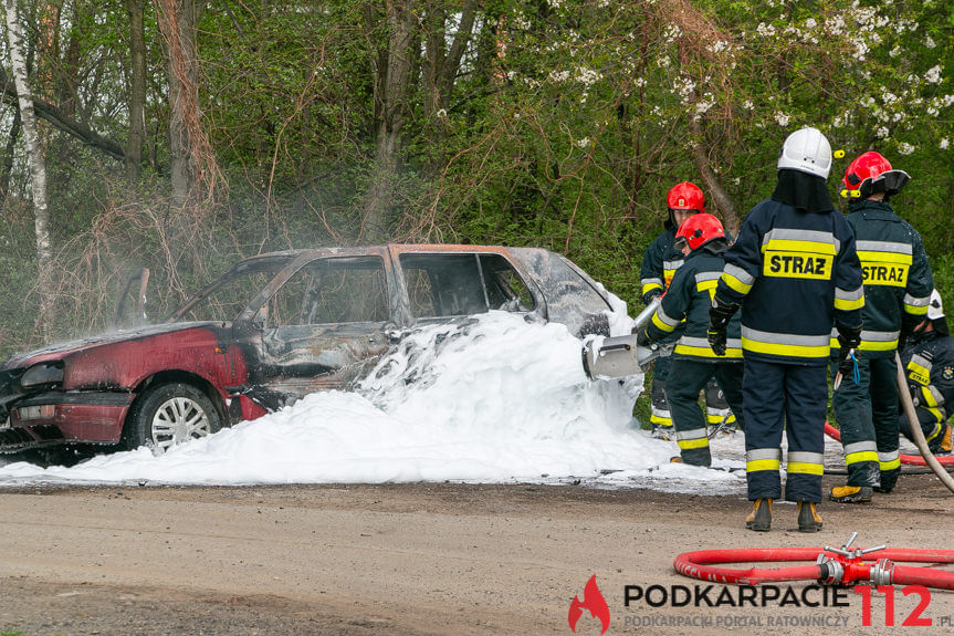 Pożar samochodu w Równem