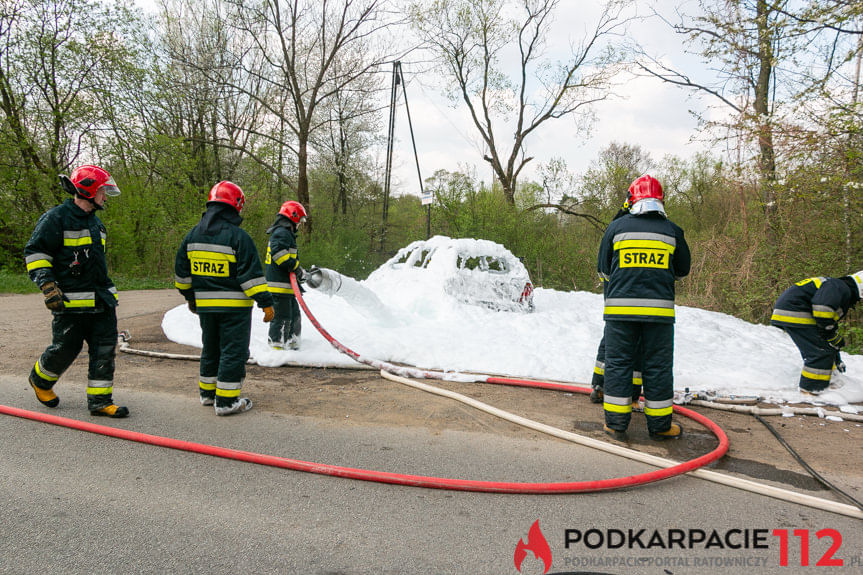 Pożar samochodu w Równem