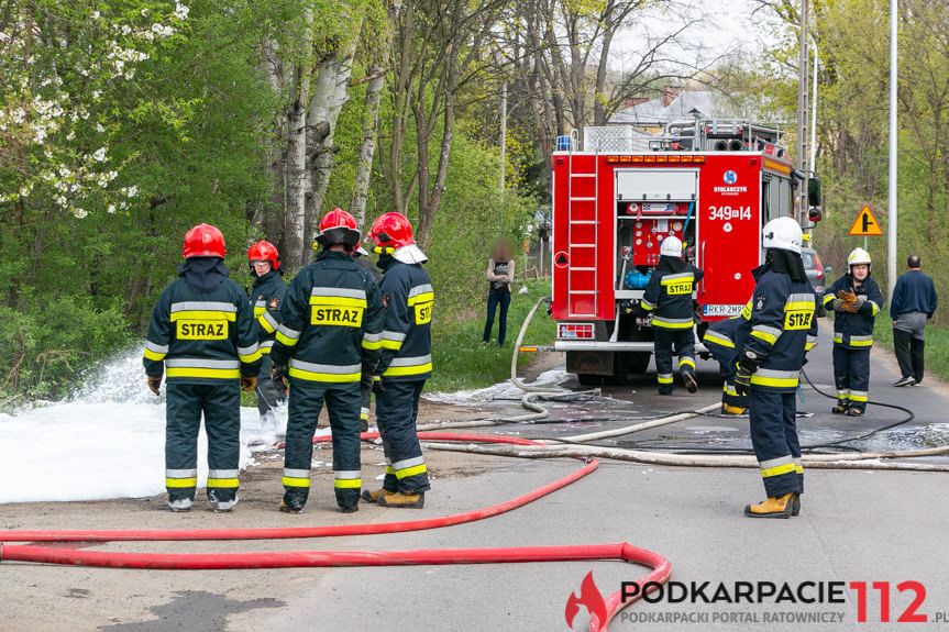 Pożar samochodu w Równem