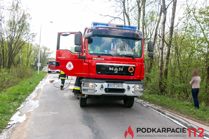 Pożar samochodu w Równem