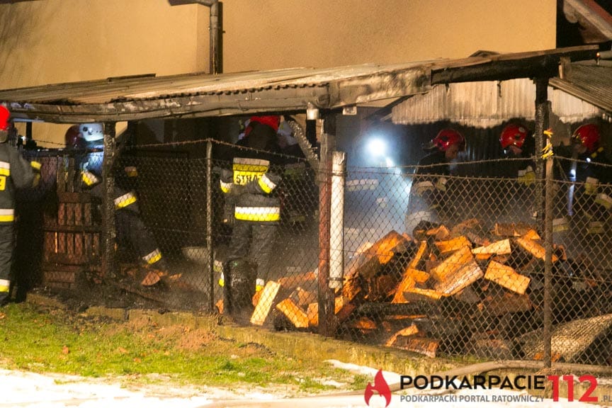 Pożar składu opału w Jedliczu