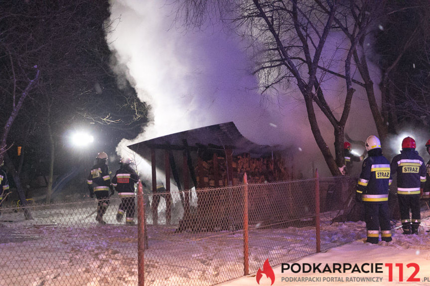 Pożar składu opału w Widaczu