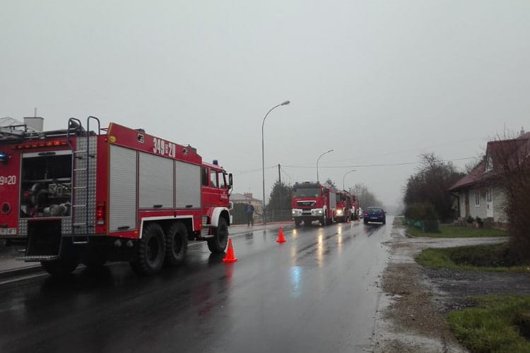 Pożar sklepu w Iwoniczu