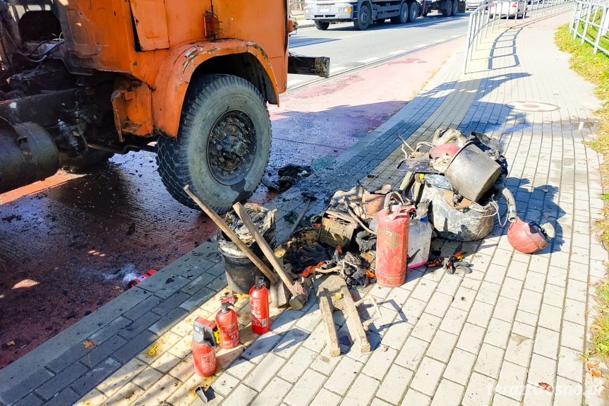 Pożar stara na Bieszczadzkiej