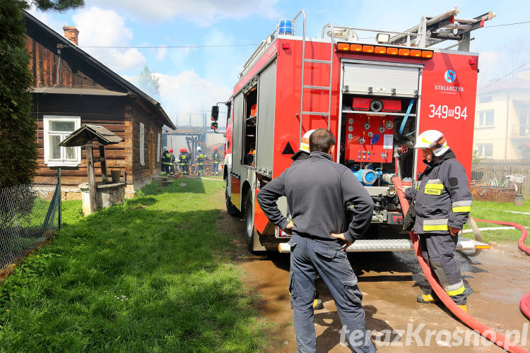 Pożar stodoły w Odrzykoniu