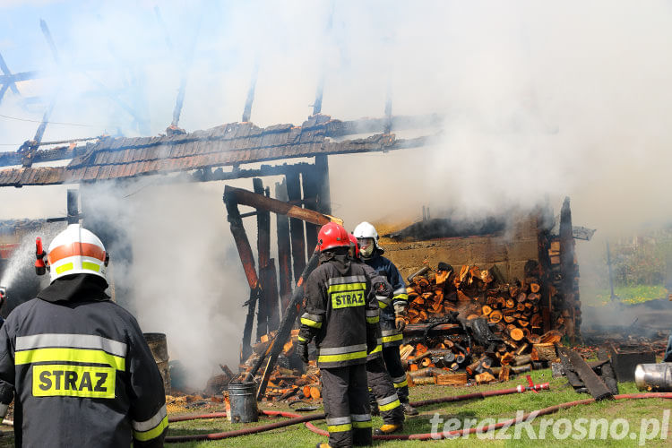 Pożar stodoły w Odrzykoniu