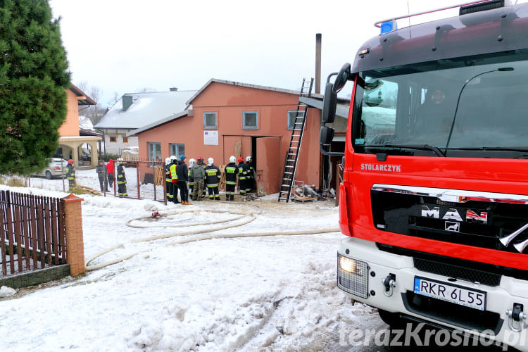 Pożar stolarni w Iwoniczu