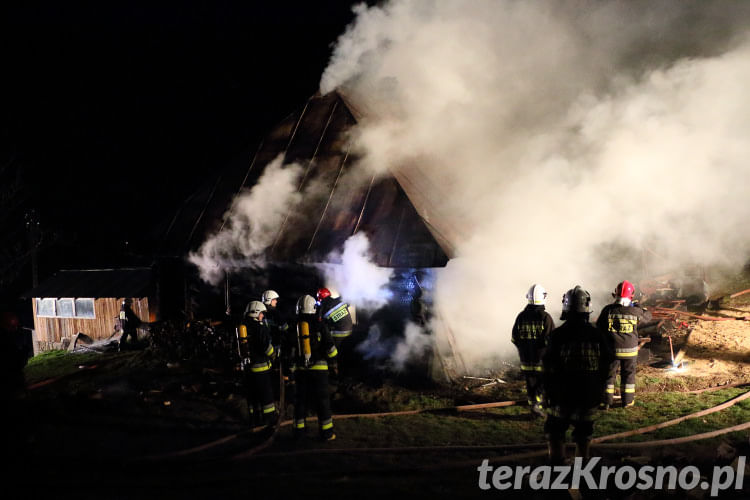 Pożar stolarni w Węglówce