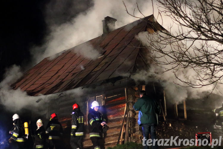 Pożar stolarni w Węglówce