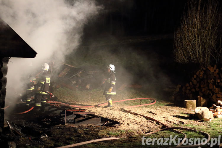 Pożar stolarni w Węglówce