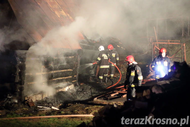 Pożar stolarni w Węglówce